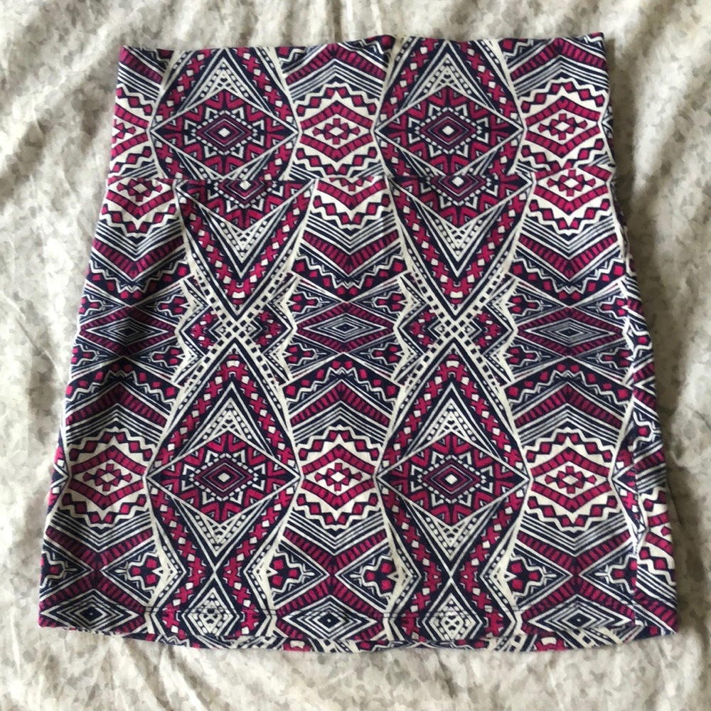 Pink, Blue and white Skirt